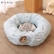 Dickly Cat Tunnel Bed Pet Bed Removable Small Dog Bed with Ball Foldable Cat Cave Tube for Indoor Ca