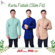 KURTA FATTAH SLIMFIT ITALIAN COOLING COTTON | KURTA RAYA 2023 |  SIZE XS - XL [JELITA WARDROBE]