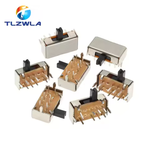 10PCS SK23D07 8 Pin PCB 3 Position 2P3T DP3T Miniature Slide Switch Side Knob SK23D07VG4 Handle high