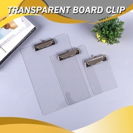 Cute A4 Transparent Clip Board Student Writing Pad Hard Board Clip Pad Folder Office School Supplies