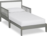 Dream On Me Brookside Toddler Bed In Steel Grey, Greenguard Gold Certified, JPMA Certified, Low To Floor Design, Non-Toxic Finish, Safety Rails, Made Of Pinewood