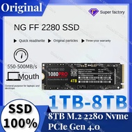 1080Pro SSD 1TB 2TB M.2 2280 Nvme PCIe Gen 4.0x 4 4TB 8TB Internal Solid State Drive Hard Disk Hdd For computer notebook PS5 PS4