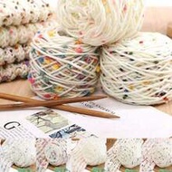 Rainbow Polka Dot Yarn,Jelly Bean Style Mohair Yarn Ball,Hand Made Spray Color Slub Wool Yarn Ball,M