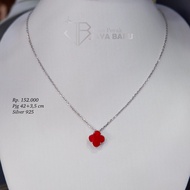 MERAH Medan necklace set, red van cleef pendant