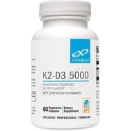 XYMOGEN K2-D3 5000 - Vitamin D3 K2 - Bioavailable Vitamin D 5000 IU (Cholecalciferol) with MK-7 - He