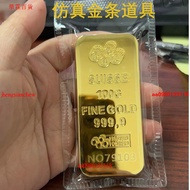 Imitation Gold Simulation Pure 100g Swiss Bar Zinc Alloy Gold-Plated Pangbo Foreign Trade Bank Displ