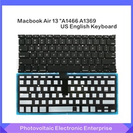 New Compatible with Macbook Air 13 keyboard A1369 A1466 US with backlight 2011-2017 years