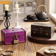IVANES Multifunctional Treasure Chest, Wooden Vintage Jewelry Storage Box with a Lock, Escape Room P