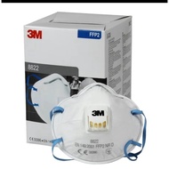 3M 8822 mask with P2 standard valve and neck strap, anti-fine dust, antibacterial, for medical use (