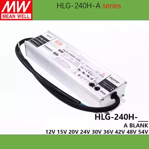 MEAN WELL 240W Constant Voltage + Constant Current LED Driver HLG-240H-12A HLG-240H-15A HLG-240H-20A