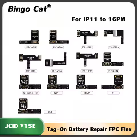 NEW 4th Gen JCID V1SE Tag-On Battery Repair FPC Flex 11-14/15/16 Pro Max/Plus Run Diagnostic Battery