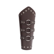 Medieval Armor Men Cosplay Arm Warmers Lace-up Vintage Pirate Knight Gauntlet Wristband Bracer Adjus