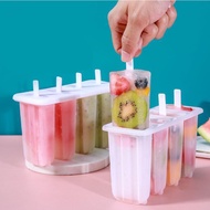 1PC Popsicles Mold/4 Cells Plastic Frozen Ice Cream Molds/Popsicle Maker/ Lolly Mould Tray/DIY Homemade Dessert Cooking Tools