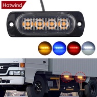 HOTWIND 1Pc 12V 24V 4Leds Car Warning Light Grill Breakdown Light Car Truck Trailer Beacon Lamp LED Amber Side Light Warning Lamp For Cars A7K5