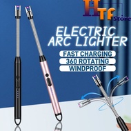 Electric Spark Lighter USB Rechargeable Windproof Atomic Plasma Arc Lighter Gas Stove Lighter Candle