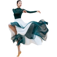 Hai Lớp Trôi 720 Độ Váy Chụp Ảnh Biểu Diễn Múa Hiện Đại Ethereal Váy Trang Phục Truyền Thống Trung Q