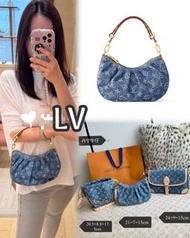 💯海外渠道專供outlet 👝LV路易威登Louis vuitton Resort 系列Pochette Valley藍色丹寧牛仔Nano豌豆包 腋下包