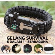 5in1 Outdoor Survival Bracelet Men Women Braided Multi-function Camping Rescue Emergency Rope Bangle