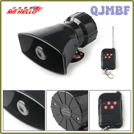 รถ QJMBF Ccessories 12V 7เสียง130dB ไร้สายรถไซเรนอิเล็กทรอนิกส์ดังไฟตำรวจสัญญาณเตือนโทรโข่ง VHNKI