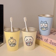 【Ready Stock】 Dopamine Cartoon Dorm Gargle Cup Household 304 Cute Stainless Steel Good-looking Coupl