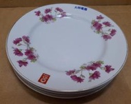 早期大同花卉瓷盤 大同電扇瓷盤 淺圓盤 -直徑21公分- 3盤合售