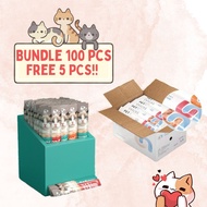【100pcs Per Box Free 5pcs】Bundle Box Set 100pcs Cat Treat Cat Snack Cat Stick Makanan Kucing Snek Kucing 猫条