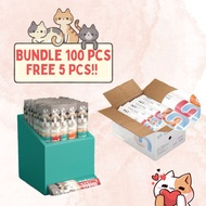 【100pcs Per Box Free 5pcs】Bundle Box Set 100pcs Cat Treat Cat Snack Cat Stick Makanan Kucing Snek Ku