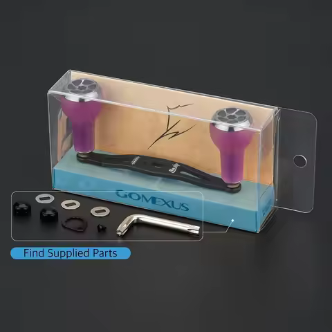 GOMEXUS 100mm Power Handle with 27mm TPE Knob for Shimano( 8X5mm) Daiwa Tatula Zillion Abu Garcia Ok