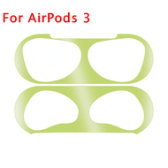 เคสสติกเกอร์กันฝุ่นโลหะสำหรับ Apple Airpods Pro สำหรับ Airpods 2 1 Air Pods 3 อุปกรณ์เสริมสำหรับชาร์จหูฟัง