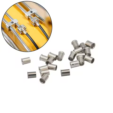 Hydraulic 3mm/4mm Metal Pipe Sleeve Oil Pipe Hose Hoop For RC Excavator Bulldozer Connector Kobelco 