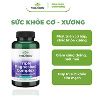 Swanson Triple Magnesium Complex 400mg Pills Supplement 3 Types of Magnesium to Strengthen Muscles a