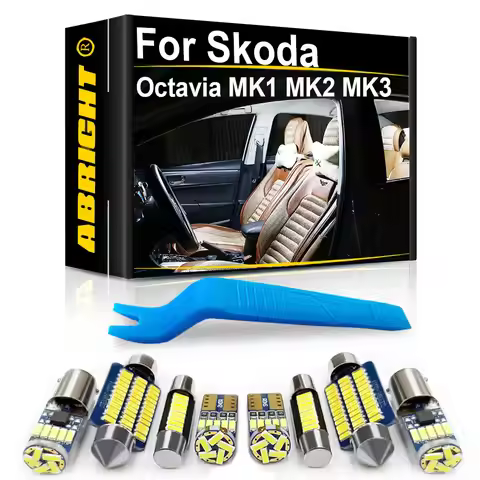 Car Interior LED Light For Skoda Octavia MK1 MK2 MK3 1 2 3 RS A5 A7 1U 1U2 1Z 1Z3 5E3 5E5 Combi 2004
