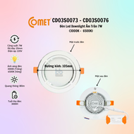 Đèn Led Downlight Âm Trần Comet 7W (3000K - 6500K) CD03S0073 / CD03S0076 / CD03S0093 / CD03S0096 /
