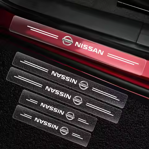 4pcs Car Scratchproof Car Threshold Transparent Sticker For Nismo Nissans Tiida Teana Skyline Juke X