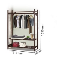 GHG PCR TOSKA Modern Wood Open Closet, Clothes Wardrobe, Clothes Rack, Garment Rack ,Closet Storage 