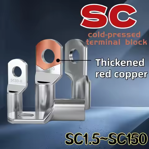 5Pcs-10Pcs Sc Type Cable End Terminal Sc1.5 Sc4 Sc6 Sc10 Sc16 Sc25S Sc50 Sc70 C95 Sc120 Sc150, Bare