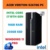 ACER VERITON X2670G PC WITH INTEL i7 10TH GEN PROCESSOR/8GB RAM/256GB SSD/WIN 11 PRO REFURSBISHED