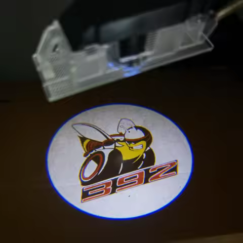 2pcs Scat Pack 392 Logo Light Challenger 392 Welcome Light LED Door Light Fit For Challenger Scat Pa