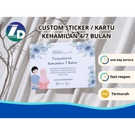 4-MONTH PREGNANCY TRIBUTE STICKER 7-MONTH/ - ZD