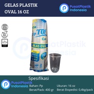 16oz Oval Plastic Cups, 50 Pieces U-Cup/s Trendy Glass/s | 10oz 120z 140z 160z 22oz Glass Lids, 50 p