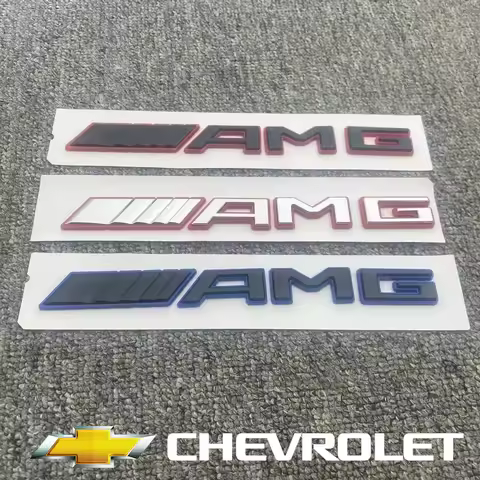 New Color 3D ABS Car Rear Trunk Badge AMG Letters Sticker For Mercedes Benz A B C E CLA C63 C63S E53