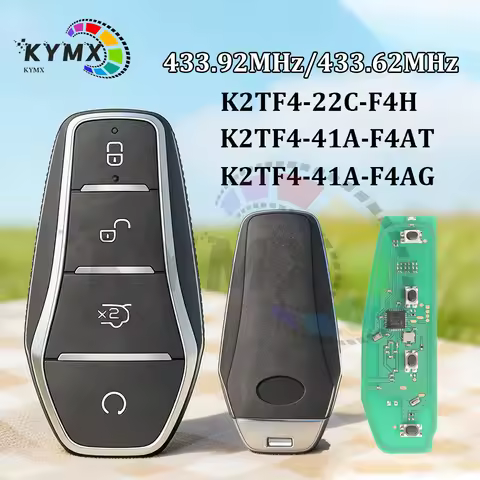 KYMX Smart Key K2TF4-41A-F4AT/F4AG/22C-F4H 433.92MHz/433.62MHz ID46 Chip For BYD Qin PLUS DM-i Qin P