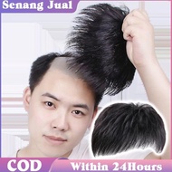 Hairclip Pria Wig Pria Rambut Asli Rambut Palsu Pria Botak Rambut