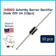 10PCS 1N5820 IN5820 Schottky Barrier Rectifier Diode Dioda 20V 3A
