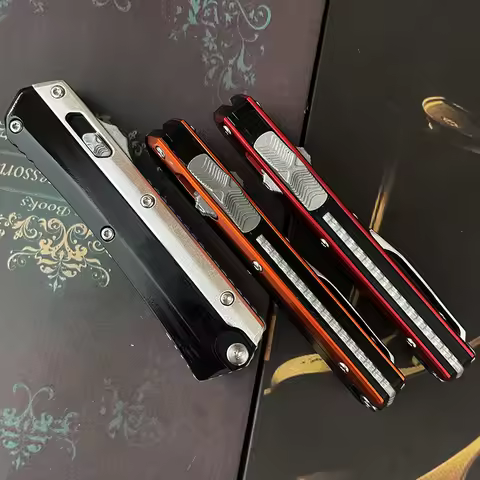 Glykon Knife Micro OTF Tech Knives Blade Zinc aluminum Handle Tactical Knife Outdoor Camping EDC Hun