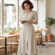 Lovito Casual Dress Geometric Spring/summer Dress for Women L154ED431\3