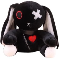 Rabbit Plush Doll, Scary Rabbit Stuffed Animal, Standing Toy - Black