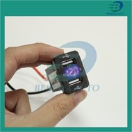 Toyota Fortuner / Hilux (Vigo) Port USB dengan Voltmeter 2 Port USB Kereta Berjaya Auto Aksesori Ker