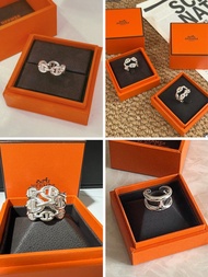 門市現貨Hermes sliver 925 ring 愛馬仕豬鼻純銀 925戒指，Hermes單層豬鼻戒指/雙層豬鼻戒指/三層豬鼻戒指，osmose戒指