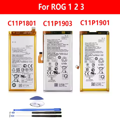 Original New Battery For ASUS ROG 3 2 1 ZS661KL ZS660KL ZS600KL ROG3 C11P1903 C11P1801 C11P1901 Genu